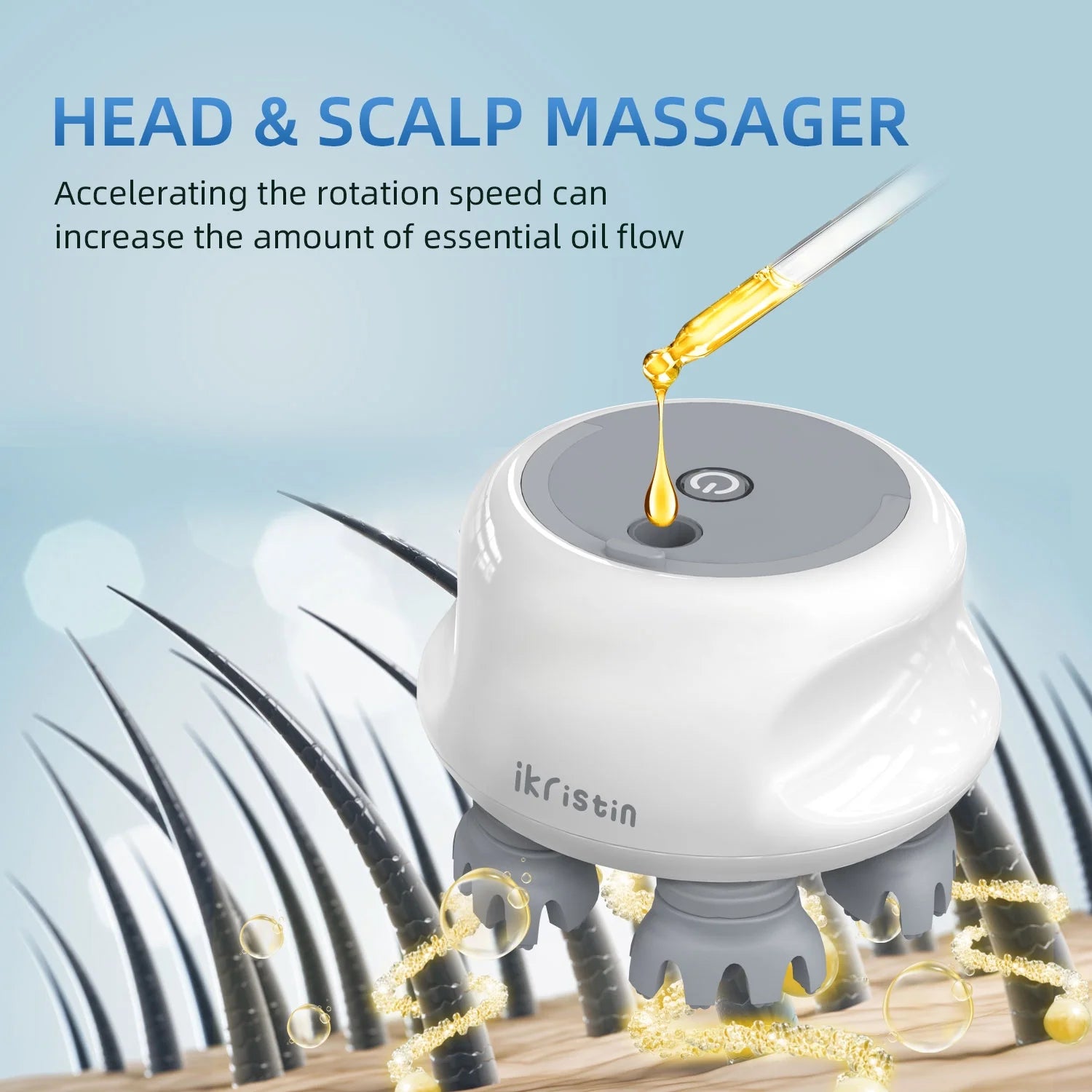 Pet Massager for Dogs and Cats, Cordless Scalp Massager Hair Growth, 10 Body Massage Replaced Head, Gifts for Mom, Dad and Friends